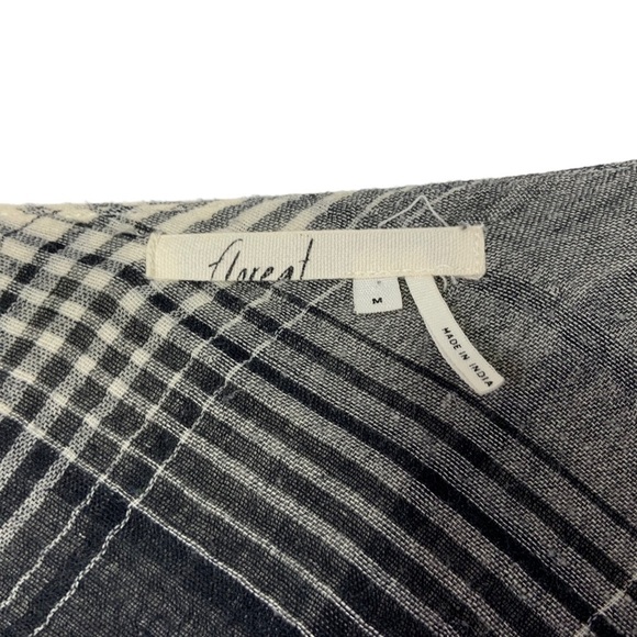 Anthropologie Floreat Womens Plaid Beaded Embroidered Boho Tunic Top Sz Medium - Picture 13 of 13